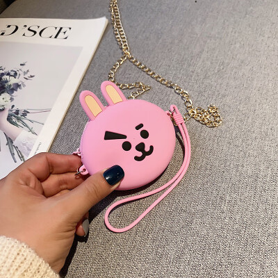 

2019 new wild little bear chain mini cosmetic bag cartoon cute Mickey Mouse girl shoulder Messenger bag