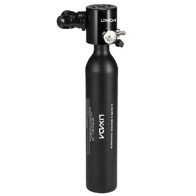 

LIXADA 05L Scuba Oxygen Cylinder Diving Air Tank Scuba Regulator Diving Respirator with Gauge Snorkeling Breathing Equipment