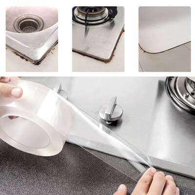 

35M Bathroom Kitchen Mildew-proof Waterproof Sink Gap Acrylic Transparent Tape