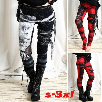 

Spot Europe&the United States AliExpress wish explosion Gothic mesh lace with leggings hip high waist pants black