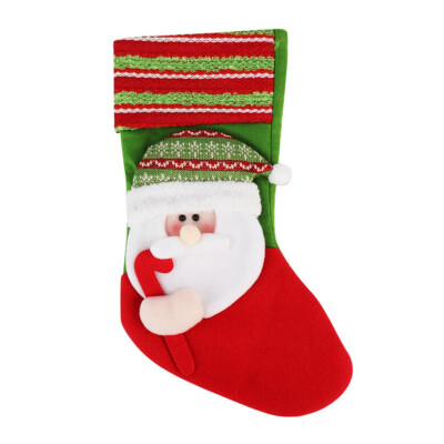 

New Christmas Flannel Stockings Gifts Cloth Santa Elk Socks Xmas Candy Gift Bag For Children Fireplace Tree Christmas Decoration