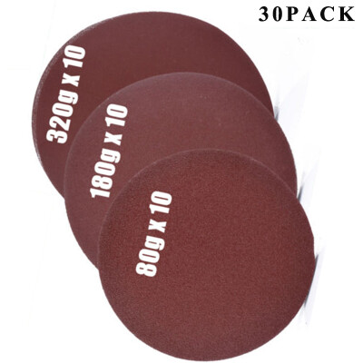 

30Pcs 80180320 Grit Roll Lock Sanding Disc Sandpaper Peel Abrasive Pad 150mm