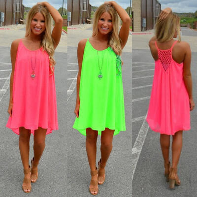 

Sexy Women&39s Summer Casual Sleeveless Evening Party Beach Dress Short Mini Dress