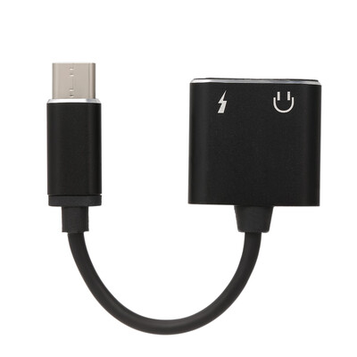 

2 to 1 Type-C to 35mm AUX Adapter Headphone Charger Adapter for Samsung Huawei Xiaomi LG Plug & Play