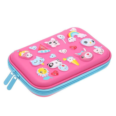 

Cute Cartoon Animals Students Pencil Bag Large Capacity Pencil Case Rose