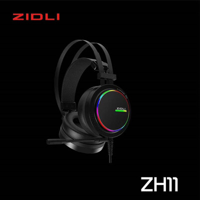 

Magnetic power ZH11 Internet cafe esports gaming headset with wire control USB71 channel to eat chicken special RGB light