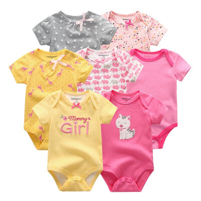 

Newest 7PCS Baby Boys Clothes Rompers Baby Girls Clothes Newborn Bodysuits Babywear Cotton 0-12M For Babies Outwear Clothing Sets