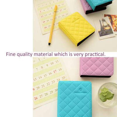 

Standard 3in Centerfold Photo Album Card Bag PU 36 Pockets Albums Photos Storage Case Macaron Memory Souvenir