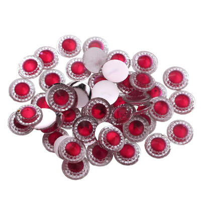 

50pcsLot 12mm Elegant Resin Round Rhinestones Charms for DIY Jewelry Decor