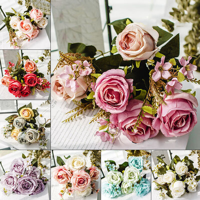 

A Bunch Of Artificial Simulated Rose Flowers For Home Hotel Wedding Decoration