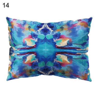 

Colorful Pigment Print Pillow Case Cushion Cover Removable Sofa Bed Cafe Decor