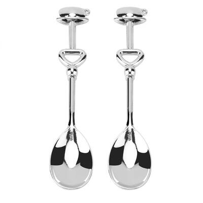 

Greensen One Pair Stainless Steel Coffee Drinking Spoons for Lovers Couples Kitchenware Wedding Favor