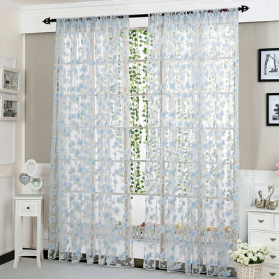 

Fashion Window Curtain Flower Print Divider Tulle Sunflower Pattern Voile Drape Panel Sheer Scarf Valances