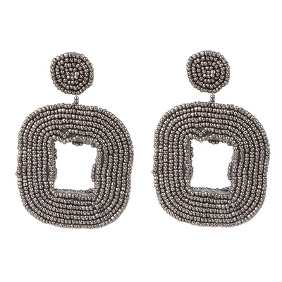 

2019 New Heart Beads Gold Metal Love Drop Earrings Hollow Geometric Earrings Women Gifts Jewelry Brincos Pendientes