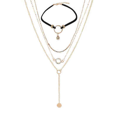 

Elegant Women Long Pendant Necklace Vintage Bohemian Geometric Girl Chain Choker Set Lady Jewelry Gift