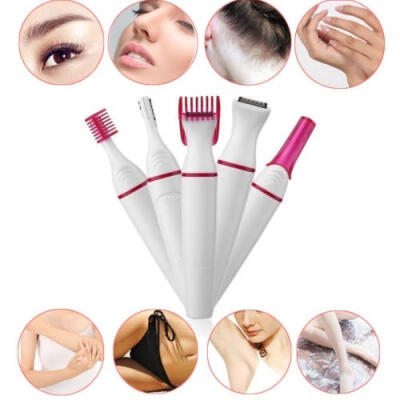 

5 in 1 Women Epilator Bikini Eyebrow Trimmer Facial Hair Removal Shaver Machine