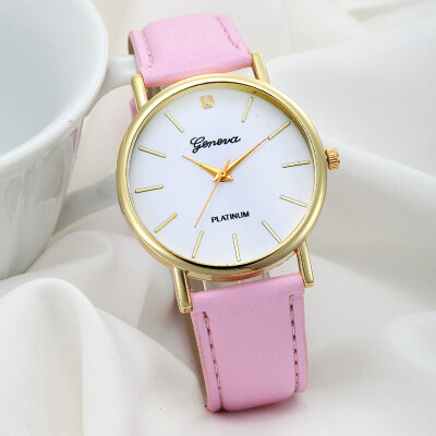 

Womens Watches Fashion Geneva Simple Leather Belt Bayan Saat Montre Femme Acier Inoxydable Watch