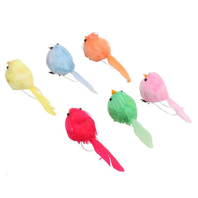 

6pcsset Foam Feather Artificial Birds Imitation Bird Model Home Ornament