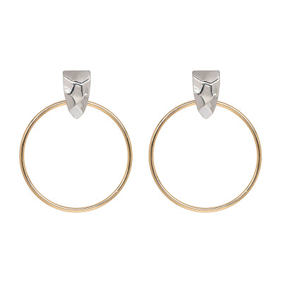 

AOTEMAN 3 color HOT Women Fashion Metal Earrings 2019 New Arrival Brand Big Round Dangle Earring for women girls wholesale