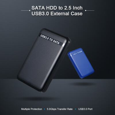 

25 Inch HDD Case USB30 to SATA Converter Adapter External Case Hard Disk Drive Box External HDD EnclosureBlue