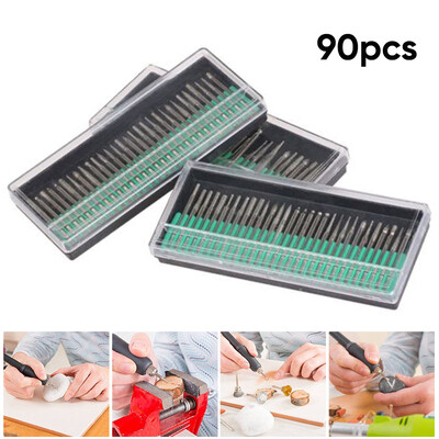 

90 Pcs 235mm Diamond Burrs Drill Bits Kit For Engraving Carving For Rotary Tool