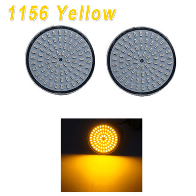 

2pcs Yellow Motorcycle LED Turn Signal Light Lamp Indicator 12V 1156 For Harley