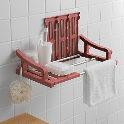 

Gobestart Bathroom Shelf 3-Tier Multifunctional Adjustable Layer Rack Wall Mounted