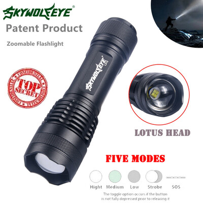 

Saidsome SkyWolfEye Outdoor LUXEON  5 Modes Mini Aluminum Flashlight Zoomable flashlight lamp