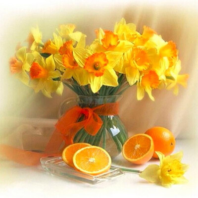 

DIY 5D Diamond Painting Orange Bunch Flowers Rhinestone Embroidery Full Drill Gem Pictures Wall Art Craft&Home Decoration