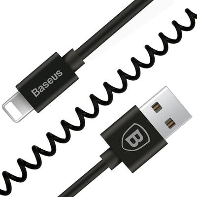 

Baseus Retractable Spring Lightning Charging Cable Data Sync USB Charger Cable For IPHONE 6S 7