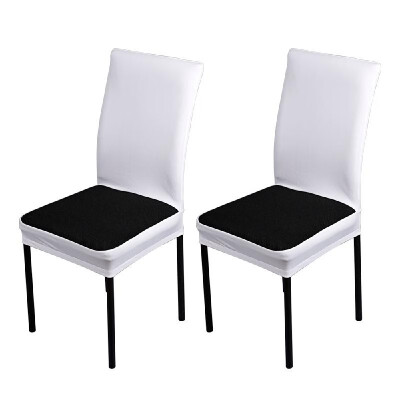 

2pcsset Breathable Spandex Stretchable Dining Chair Seat Covers Dustproof Ceremony Chair Slipcovers Protectors Wedding Events Dec