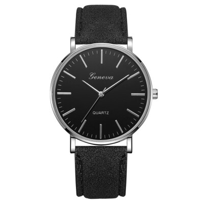 

Gobestart Fashion Simple Casual Mens Watch Business Leather With Strap Mens Watch