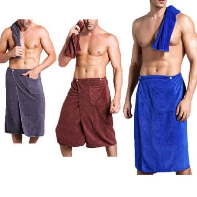 

Men SPA Bath Shower Wrap Towel Blanket Swimming Beach Dry Quick Towel With Pocket