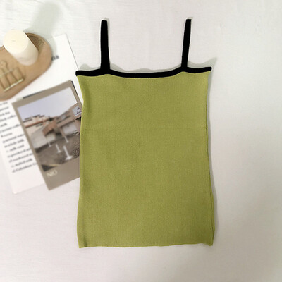 

Women Fashion Concise All-match Sexy Slim Fit Solid Color Personality Camisole Top
