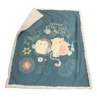 

Thicken Double Layer Coral Fleece Cartoon Printed Baby Kids Bedding Blanket