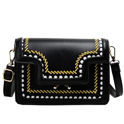 

Ins net red burst crack personality small square bag female 2019 new Korean version of the wild chain shoulder slung small bag