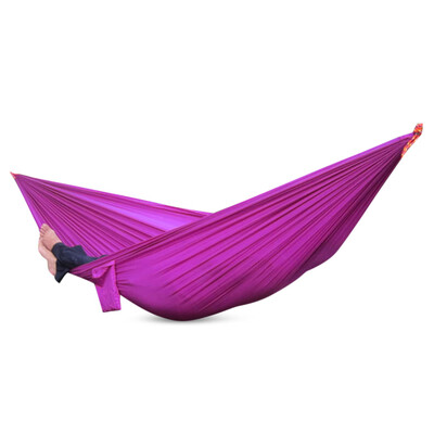 

Outdoor One Person Assorted Color Parachute Nylon Fabric Hammock