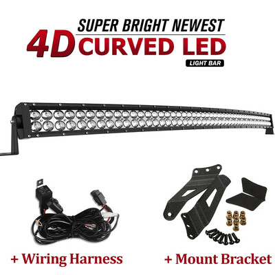 

52Inch Curved LED Light Bar Combo Wiring for 99-06 Chevy SilveradoGMC Sierra