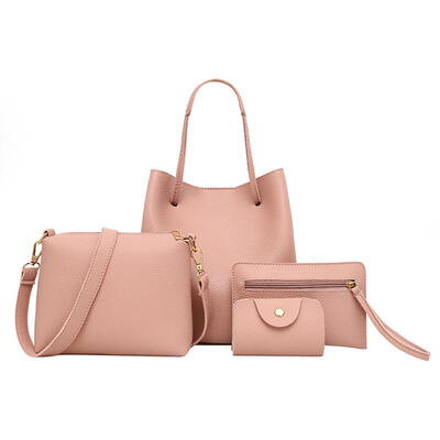 

Women 4 Piece Set Bag Fashion Solid Soft PU Single Shoulder Messenger Bags