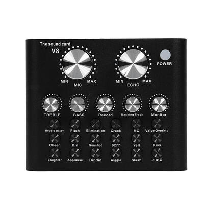 

V8 Audio Bluetooth 42 Headset Mic K Song Stereo Live Broadcast Sound Card