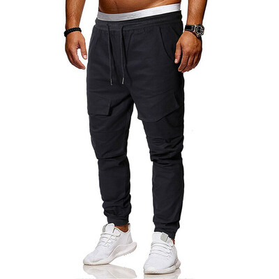 

USA Men Cargo Pants Slim Fit Straight Leg Skinny Trousers Casual Jogger Britches