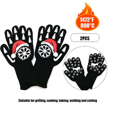 

Kitchen Gloves BBQ Heated Heat-resistant Multi-purpose Cooking Gloves Suitable for Grilling Cooking Baking Welding&Cutting