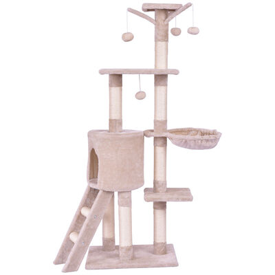 

56" Condo Scratching Posts Ladder Cat Play Tree