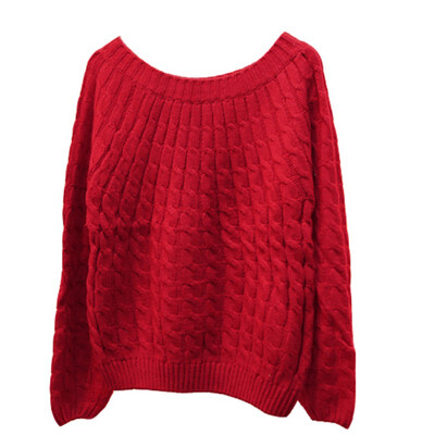 

Femininos 6 Colours Women Sweater Pullovers Fashion Casual Long Sleeve O-neck Twist Knitted Christmas Sweter Casacos