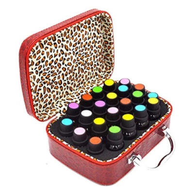 

22 Bottle Essential Oil Bag Aromatherapy Storage PU Holder Travel Box Carry Case