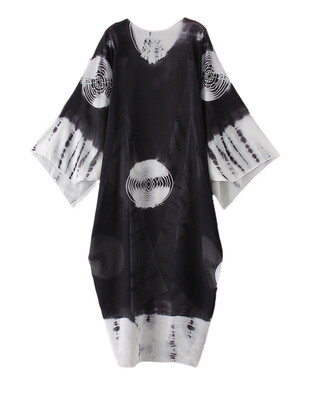 

New Women Chiffon Kimono Cardigan Beach Cover Up Contrast Print Long Loose Casual Blouse Top WhiteBlueYellow
