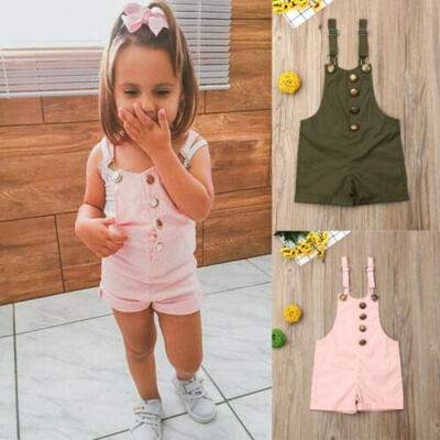 

Newborn Kids Baby Girl Denim Romper Long Jumpsuits Playsuit Outfit Clothes