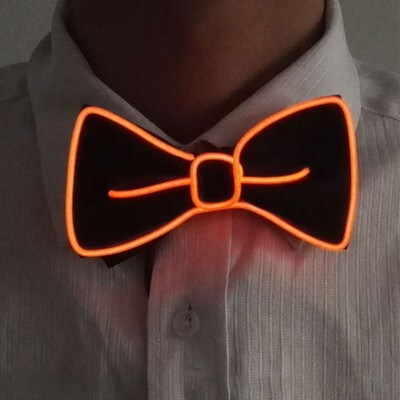 

Men LED Wire Necktie Bowtie Luminous Flashing Light Up Bow Tie For Club Party Wedding Halloween