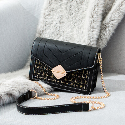 

Summer small lady bag Chaozhou small square bag fashion Korean version single shoulder chain Baitao oblique Bag ins