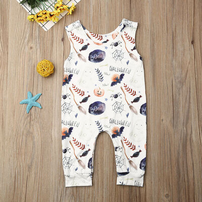 

Sweet Infant Baby Boys Girl Kids Halloween Costume Romper Pumpkin One-piece Vest